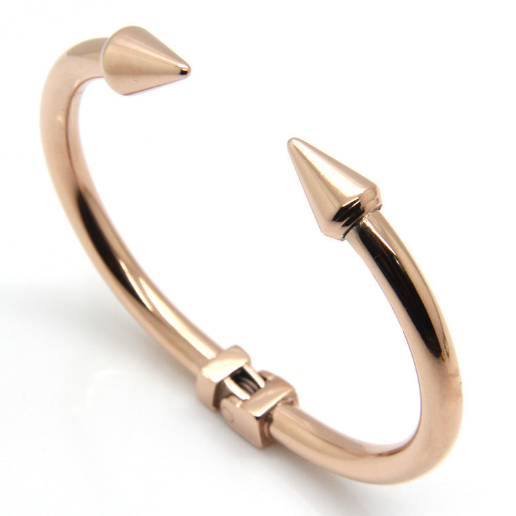 Stainless steel nail bracelet