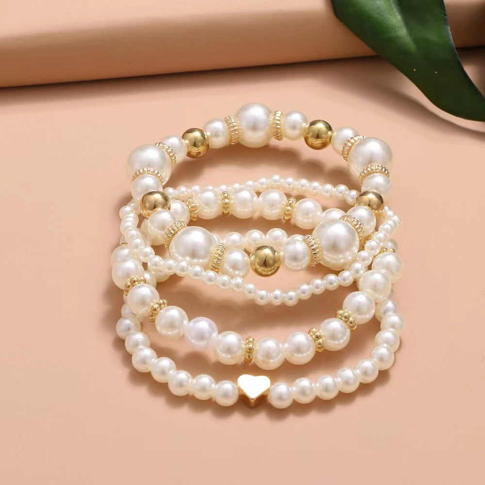 4-piece Set Love Pearl Bracelet